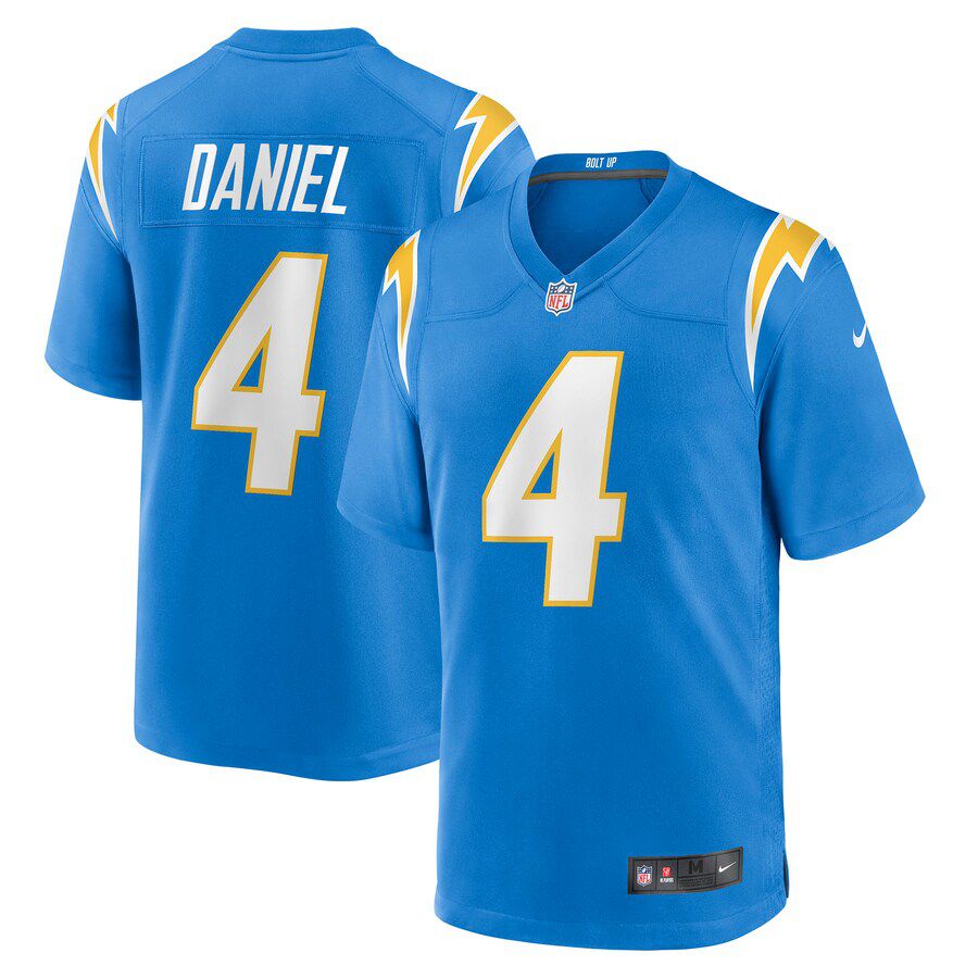 Men Los Angeles Chargers #4 Chase Daniel Nike Powder Blue Game NFL Jersey->los angeles chargers->NFL Jersey